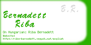 bernadett riba business card